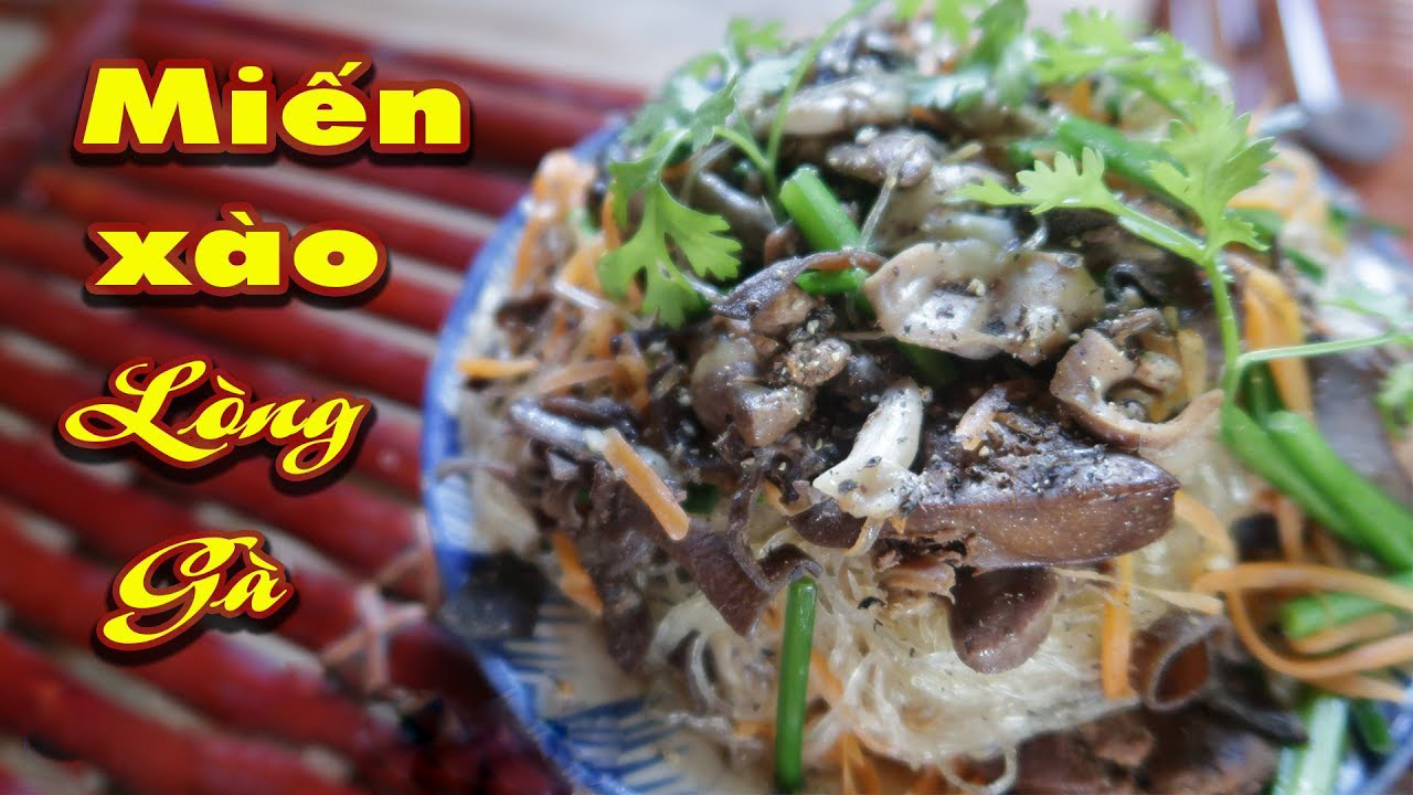 miến xào longf gà